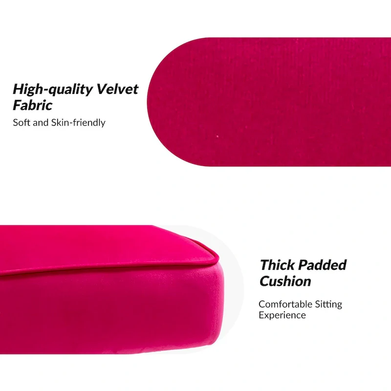 Barto Modern Velvet Tufted Side Chair with Golden Legs by HULALA HOME