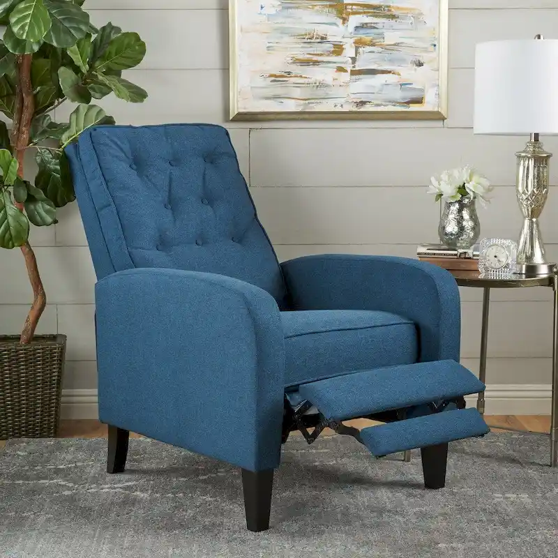Nievis Tufted Fabric Recliner by Christopher Knight Home
