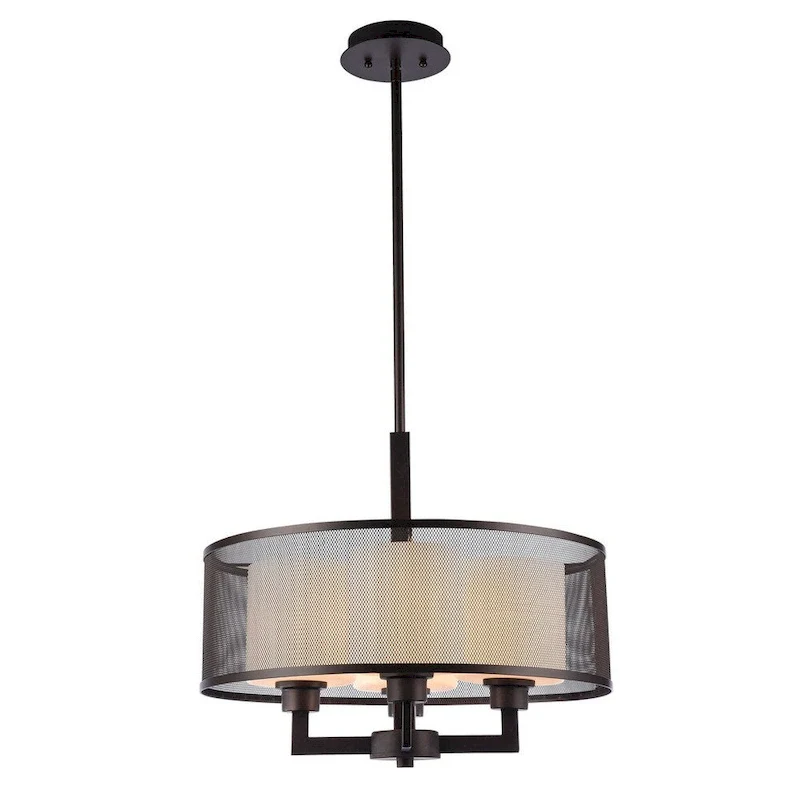 Transitional 4-light Oil Rubbed Bronze Pendant