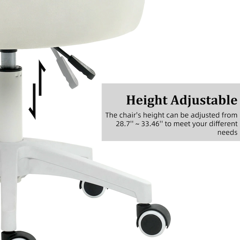 XINMICS Modern Velvet Task Chair 360 Swivel Adjustable Height Office Chair