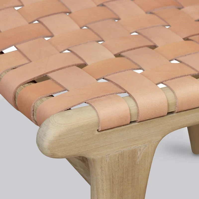 Banda Teak & Leather Dining Chair - Solid Teak Wood Frame