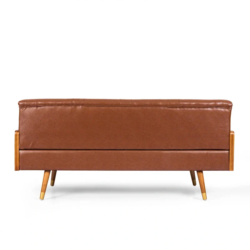 Barnard Mid-century Tufted Sofa with Accent Pillows by Christopher Knight Home