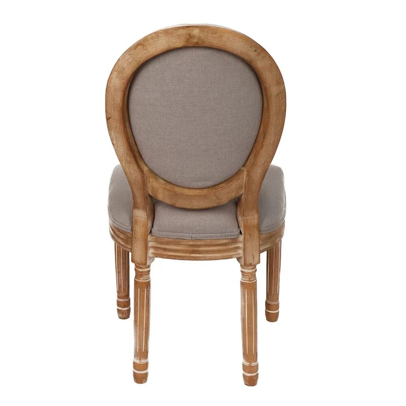 French Country Dining Chairs with Round Back Set of 2,Solid Wood Legs