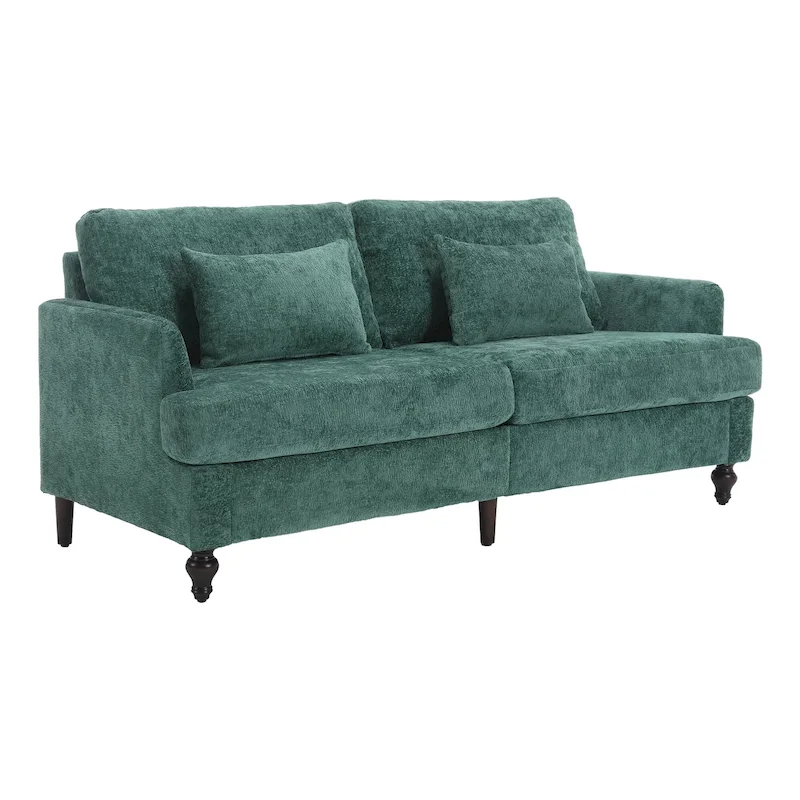 HOMEFUN Modern chenille Fabric Loveseat,2-Seat Upholstered Loveseat Sofa Modern Couch