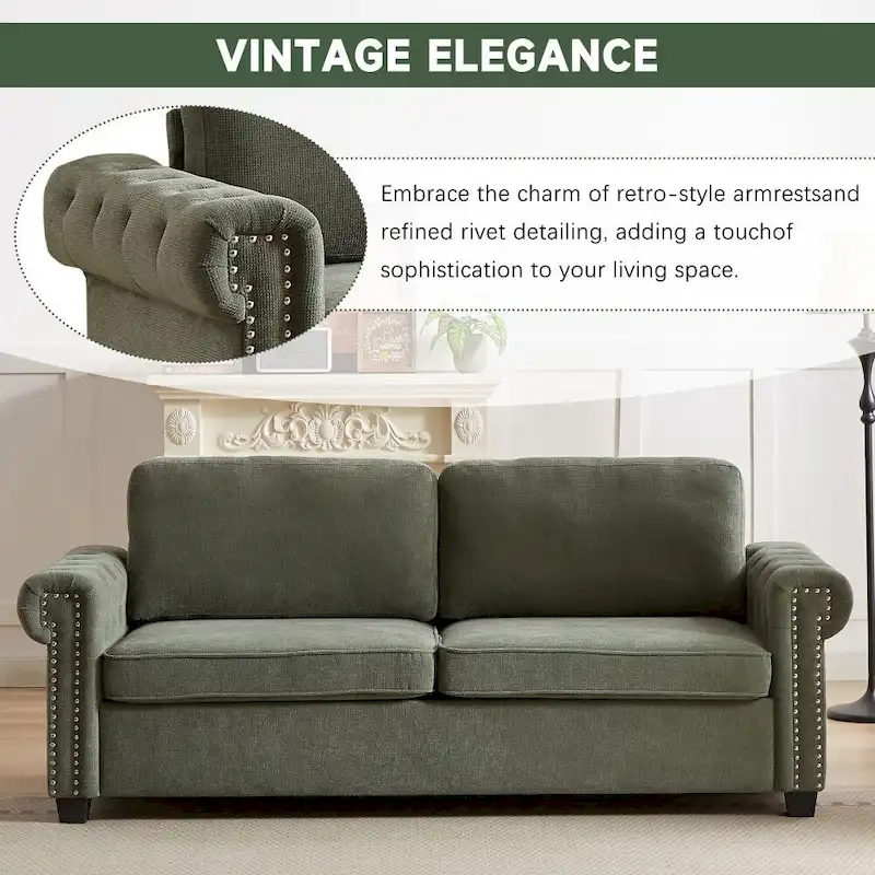 83.8  Convertible 2-in-1 Pullout Polyester Sleeper Sofa Bed