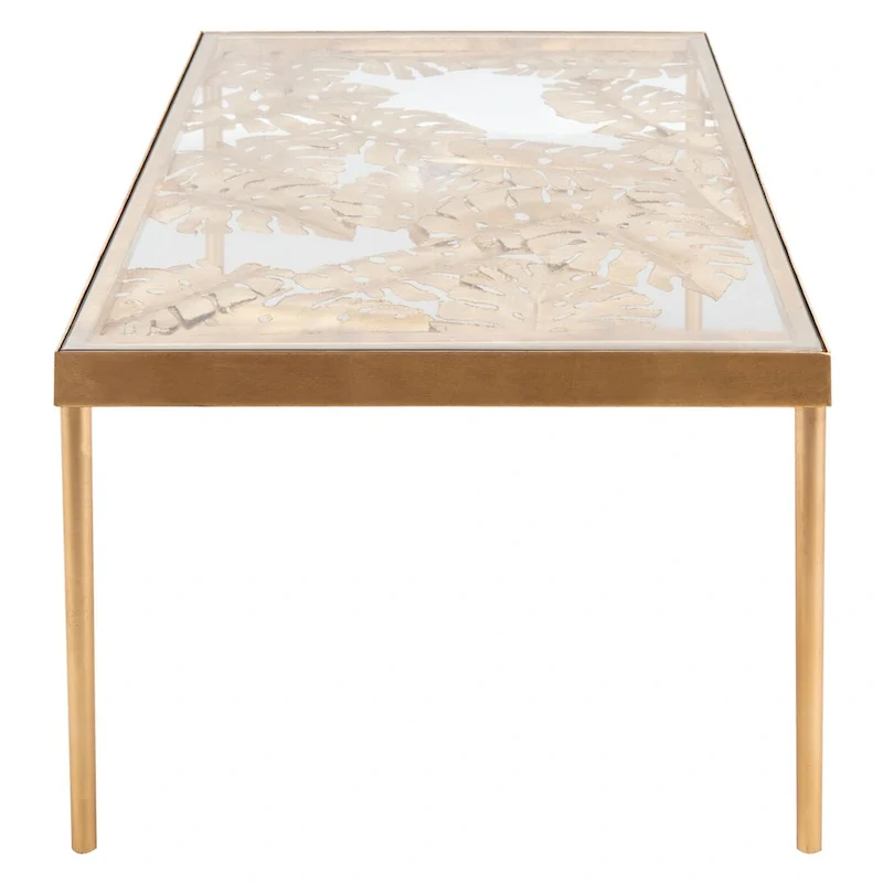 SAFAVIEH Rianda Palm Leaf Coffee Table - 24 x 47.5 x 18 - 24Wx48Dx18H