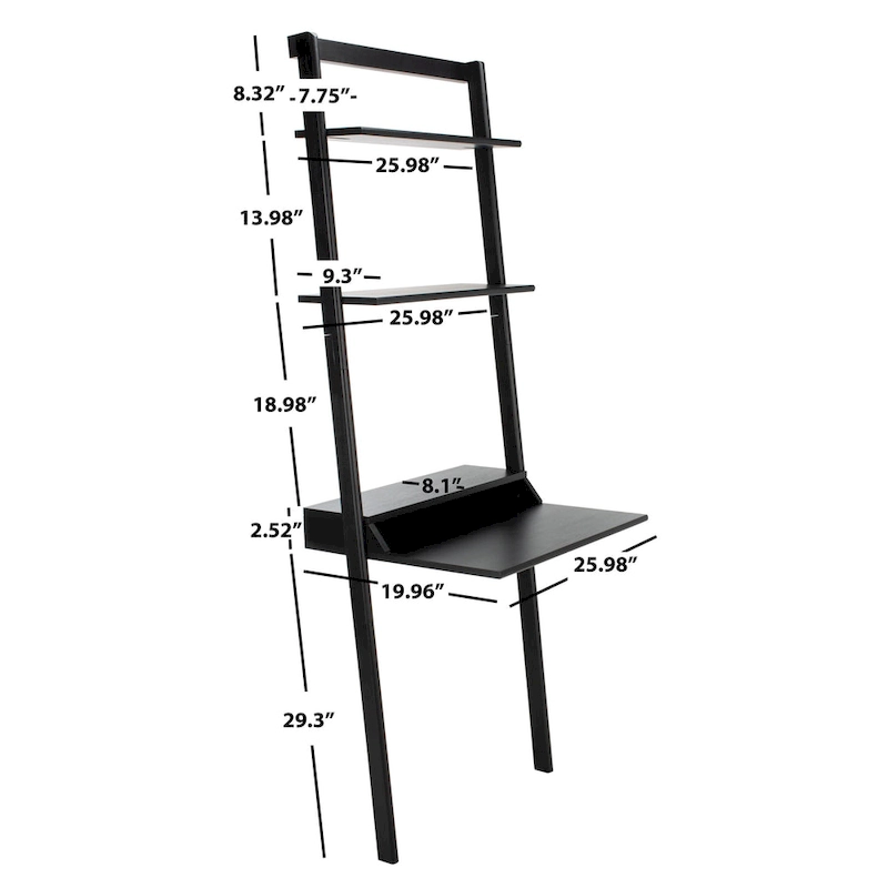 SAFAVIEH Leoma 2-Shelf Leaning Desk