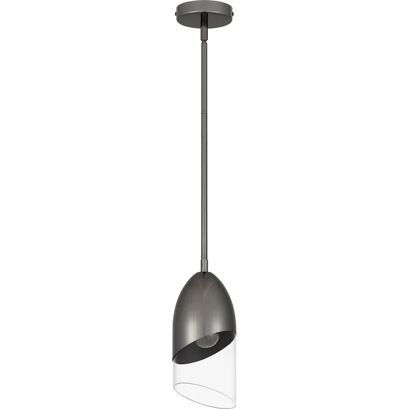 Haynes 1-Light Black Chrome Mini Pendant Light