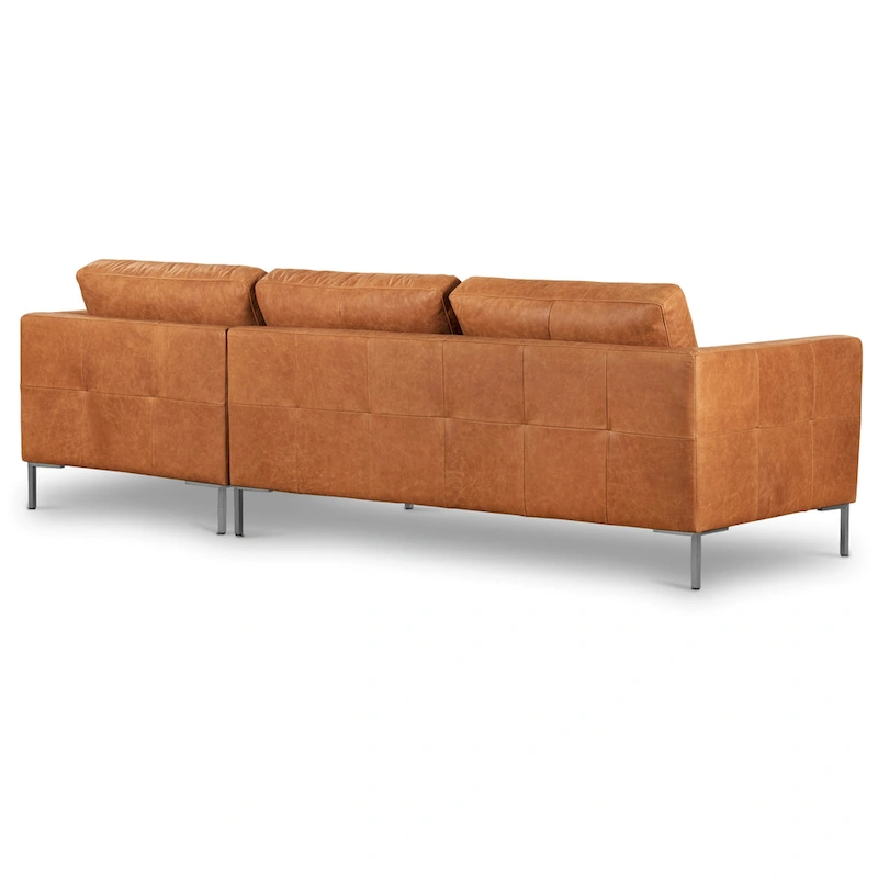 Poly & Bark Calle 114 Right-Facing Sectional - Full Grain Genuine Italian Leather