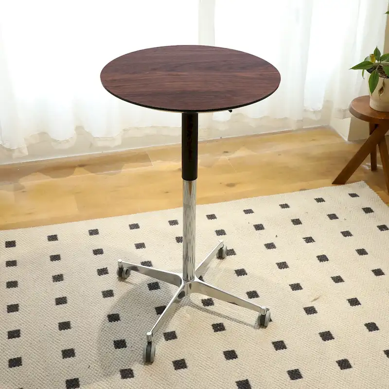 Adjustable Height Bar Table with 360° Swivel - Aluminum Base (24