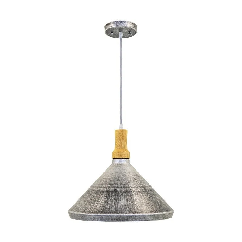 Yosemite Home Decor Gris Plateado Collection Large Triangle Pendant - 15.70 x 15.7 x 13.5