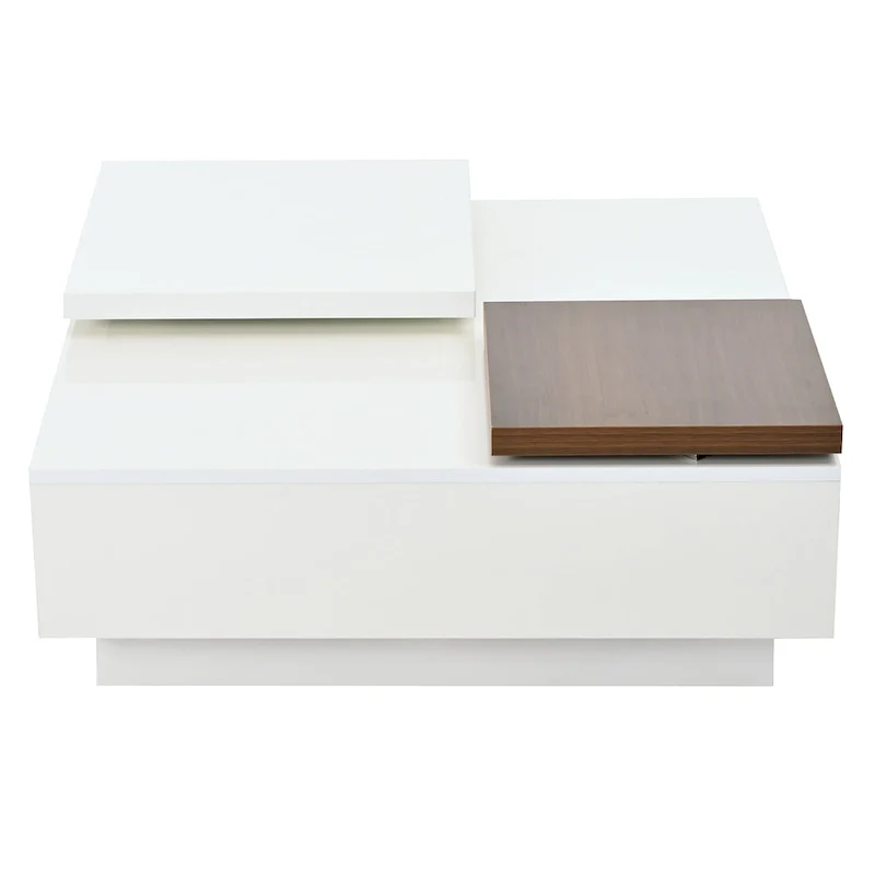 Square Wood Coffee Table with High Gloss finish