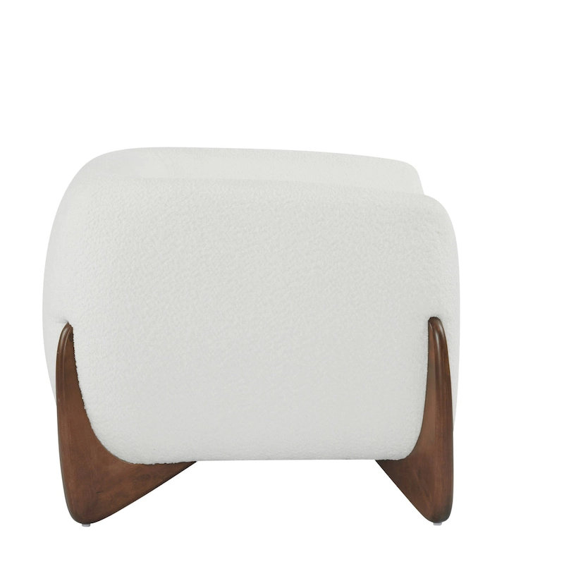 Tina Modern Upholstered Boucle Arm Club Chair by Christopher Knight Home