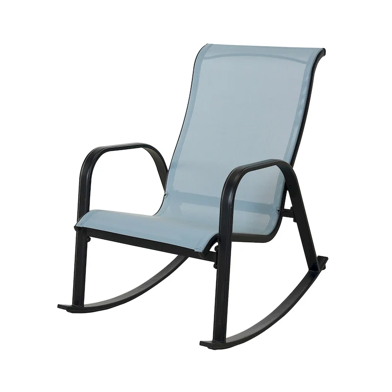 Single Iron Frame Removable Teslin Rocking Chair