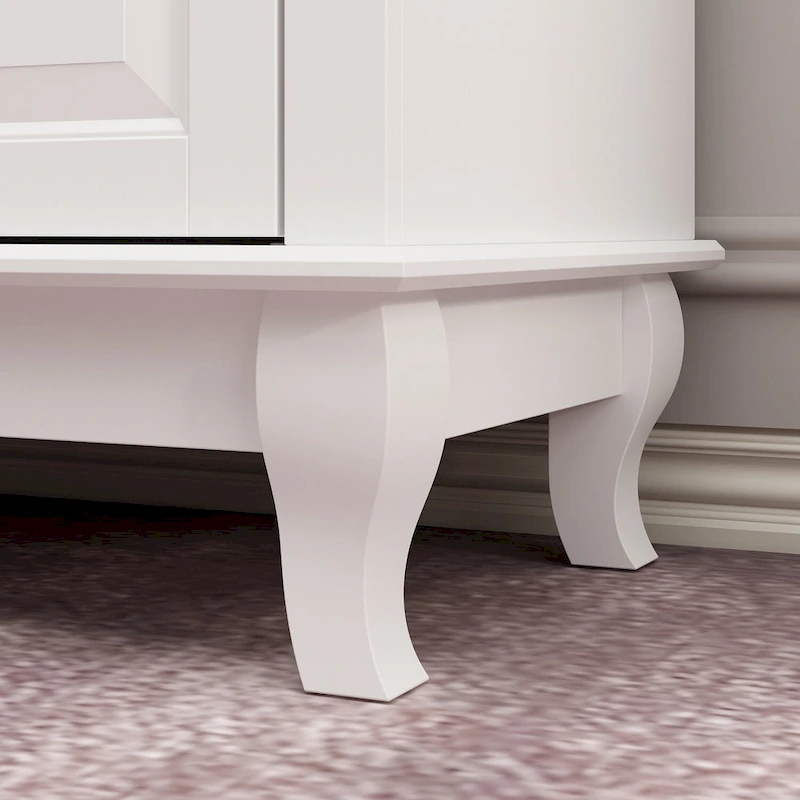 9-Drawer Dresser with Solid Wood Legs Chest Of Drawers Lacquer Console