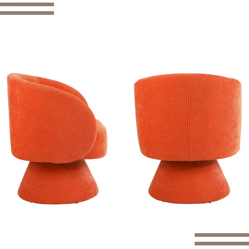 Upholstered Swivel Armchair (Set of 2)