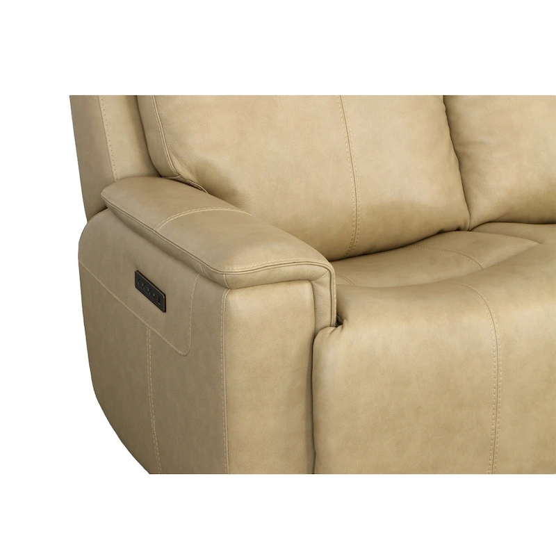 Odell Zero Gravity Top Grain Leather Power Reclining Loveseat with Power Headrests & Lumbar by Flexsteel - 64 x 42 x 41
