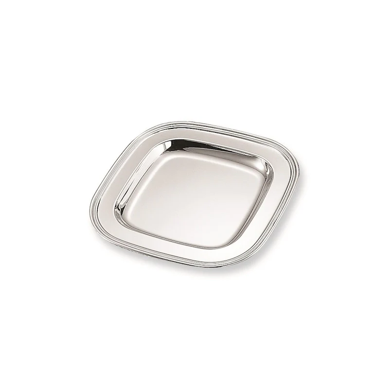 Curata Nickel-Plated Non-Tarnish 8 Inch Square Tray