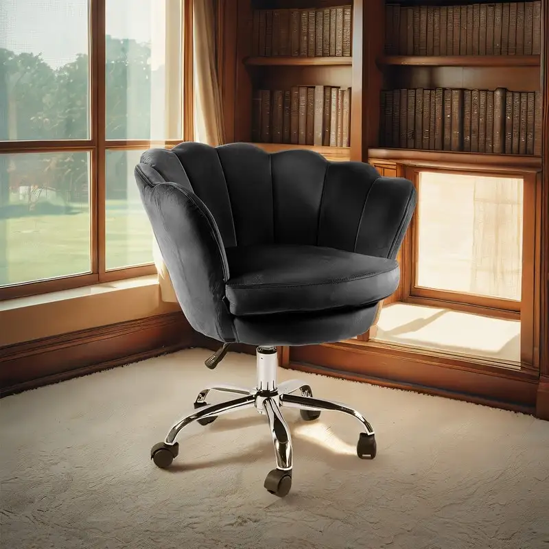 Accent Chair Swivel Vanity Chair Office Desk Chair With Wheels Modern Height Adjustable Pink/Grey/White