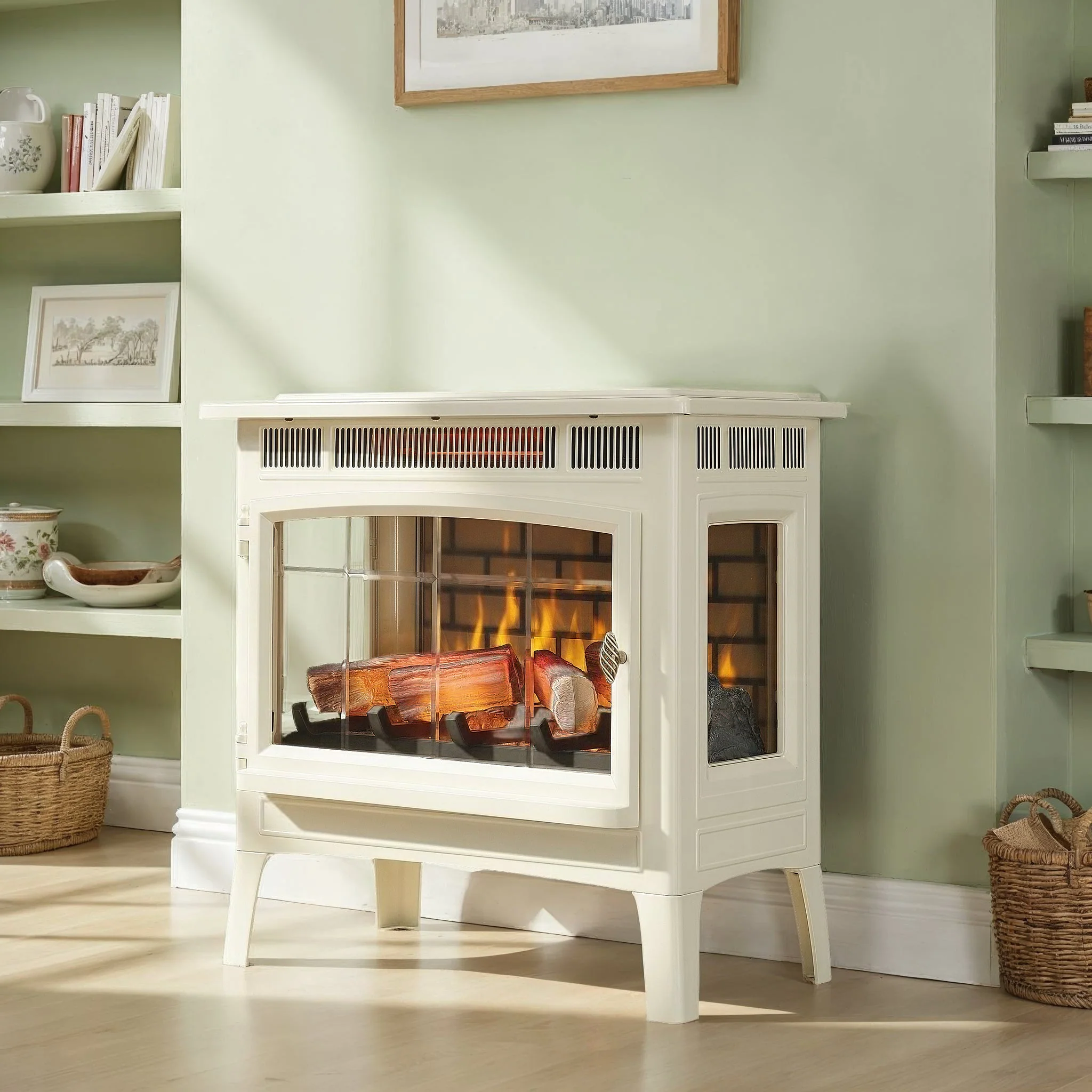 duraflame? Electric Infrared Fireplace Stove Heater with 3D Flame Effect