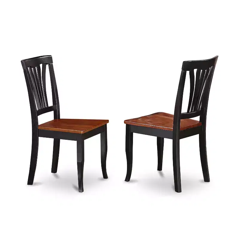 3-Piece Black Finish Solid Wood Top - Dining Room Set - Seats 4
