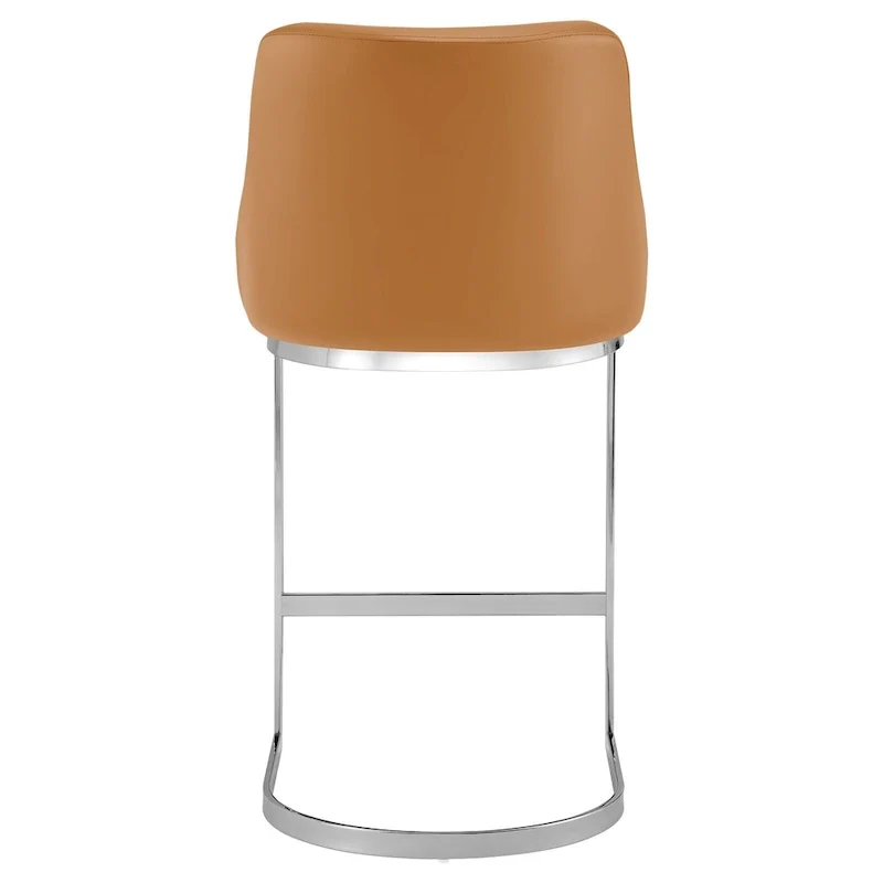 Velvet/Faux Leather Barstool, Counter Height Stools Set of 3 - 18.9W x 20.5D x 36.6H