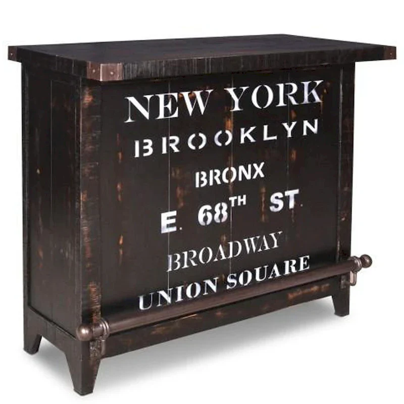 City Bar with Wine Rack - 48 - with Graffiti