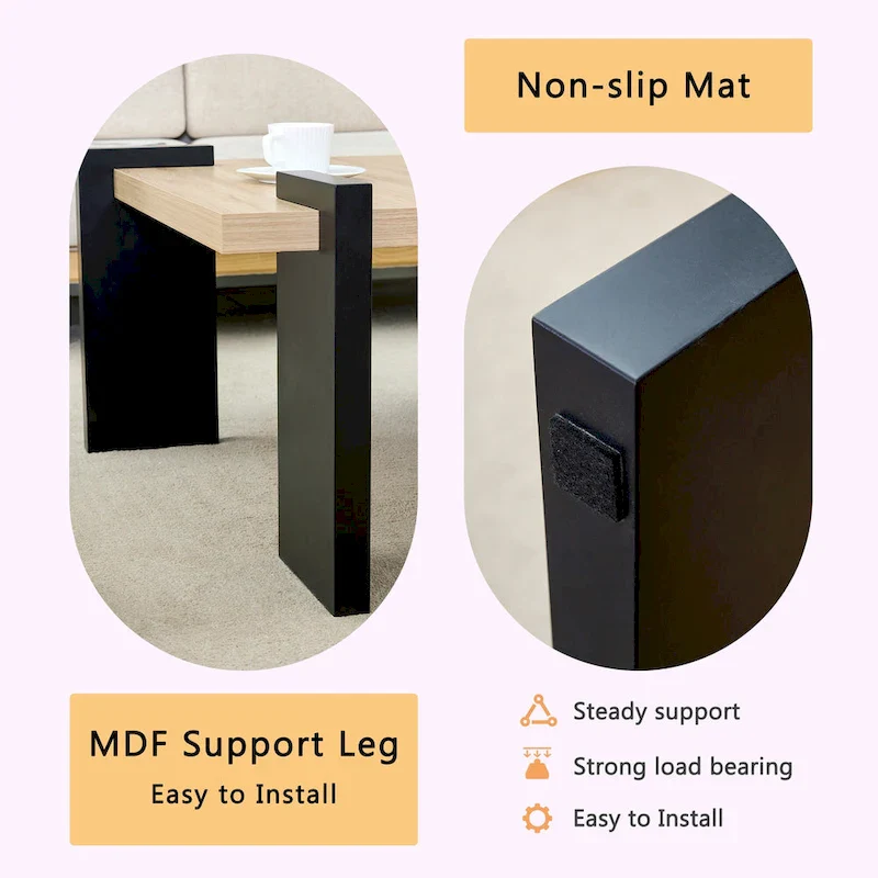 Modern MDF Coffee Table Durable Stylish Living Room Furniture