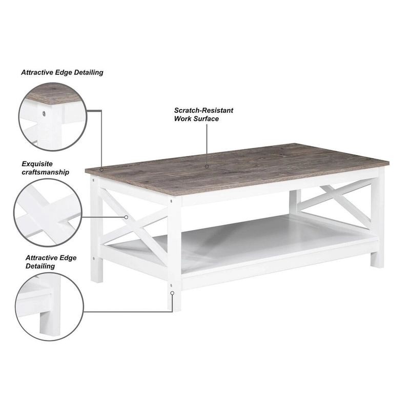 Saint Birch Lambert Modern Farmhouse Coffee Table