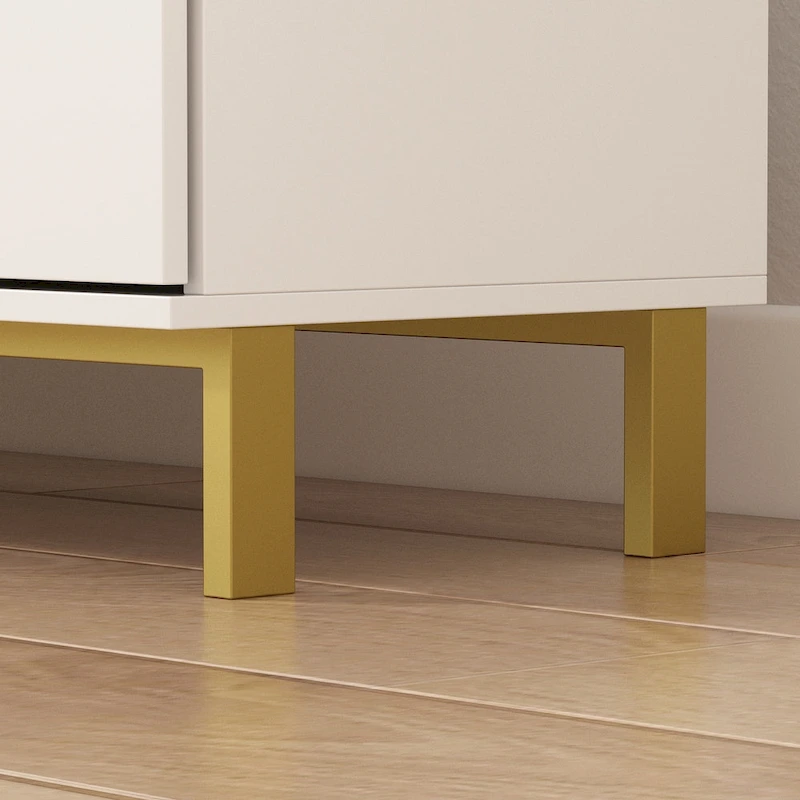 Timechee Mid-century Modern Dresser with Gold Legs