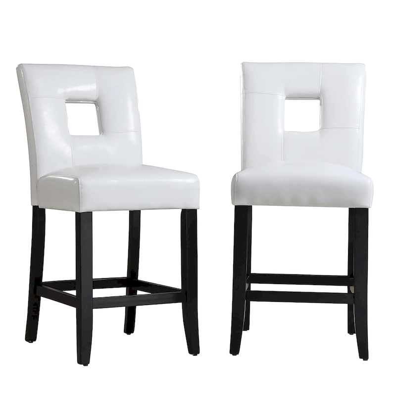 Brda Keyhole Counter Height High Back Stools (Set of 2) - Stool