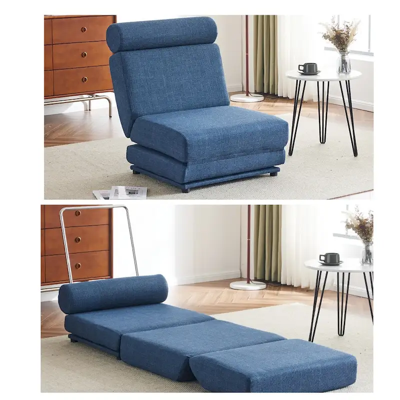 Single Sofa Chair Foldable Single Sofa Bed with Pillow