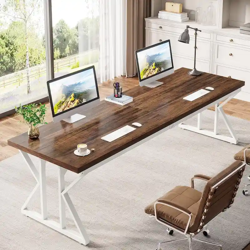 78.7 Inches Long Computer Desk, Two Person Desk For Home Office