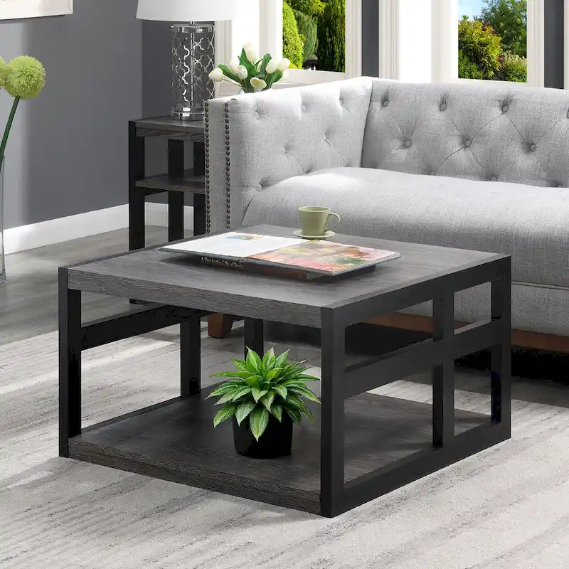 Convenience Concepts Monterey Square Coffee Table with Shelf