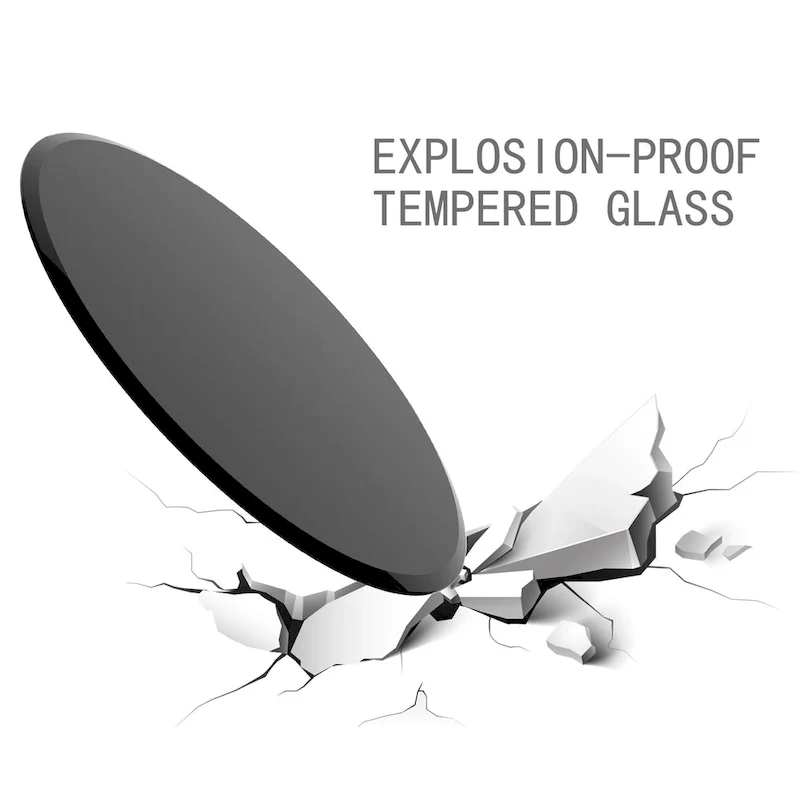 Round Tempered Glass Table Top black Glass Thick Beveled Polished Edge