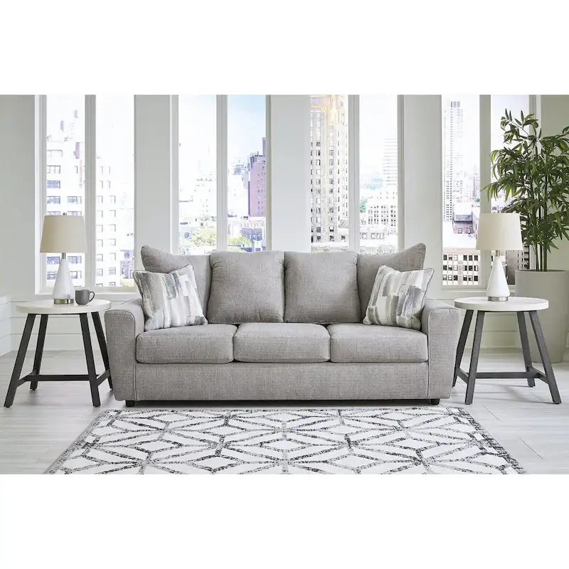 Grey Sofa - 86 W x 38 D x 39 H