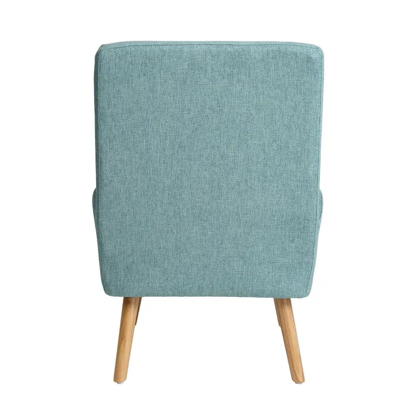 Fabric Armchair Accent Chair with Ottoman Set