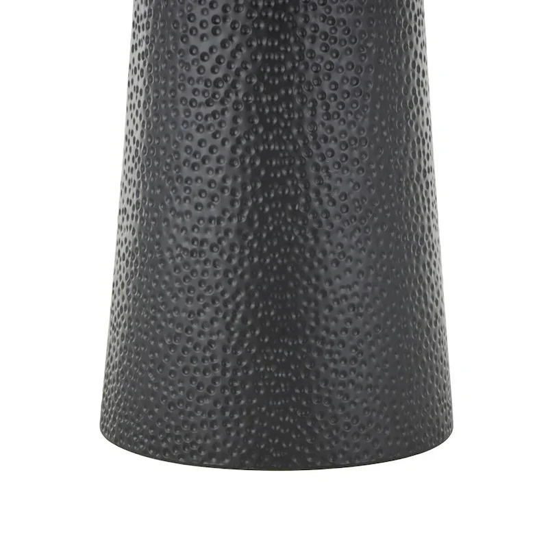 Metal Handmade Side End Accent Table with Rope Tabletop - Black