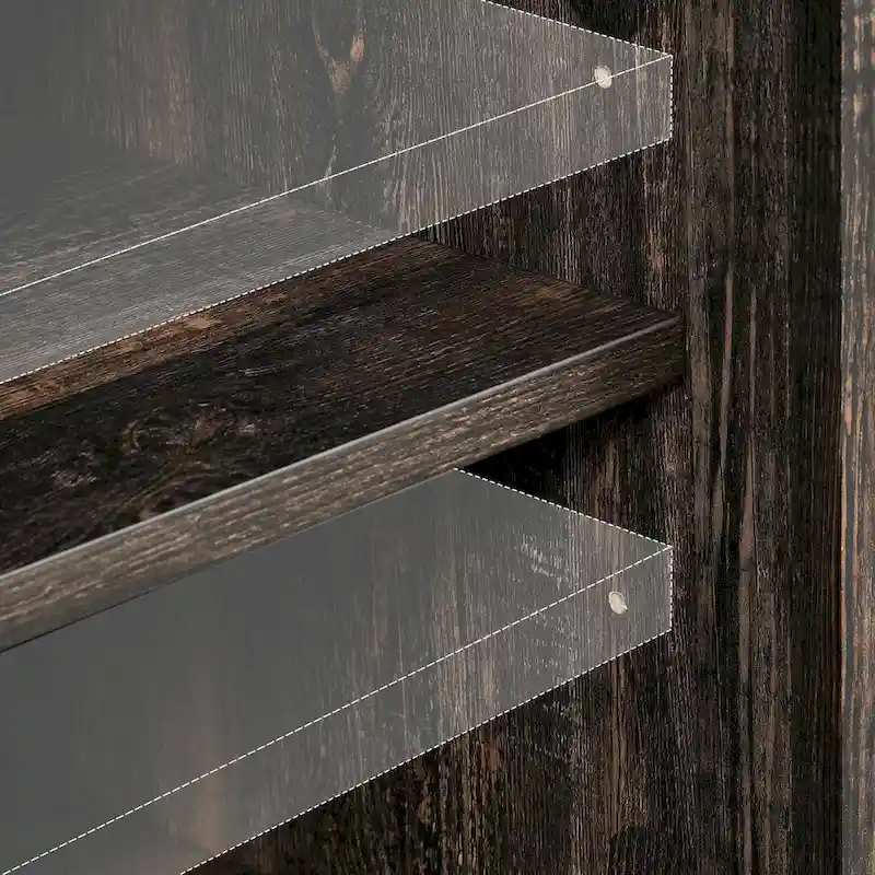 Moasis LED End Table with Shelf and Drawer, Side Table with Charging Station Power Outlet