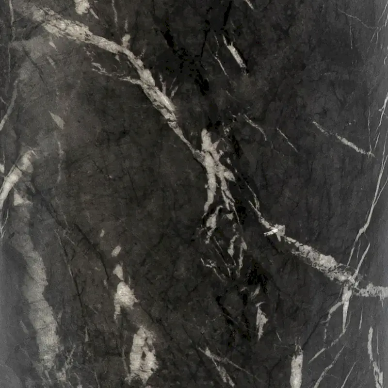 Sully Round Pedestal Side Table, Black and White