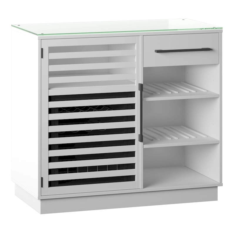 Bar Cabinet with Compressor Cooler and Reversible Shelves