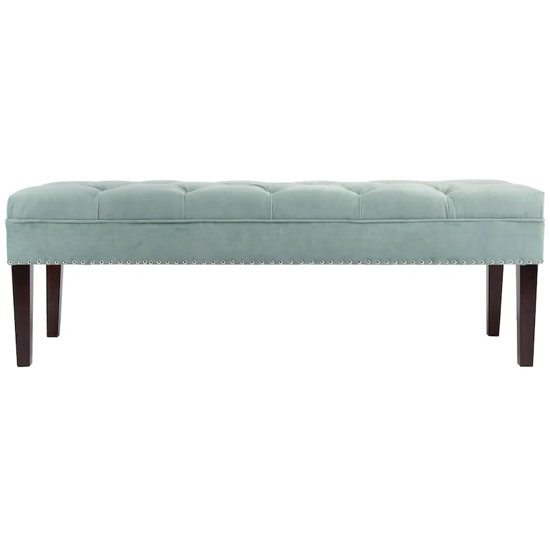 Mid Century Modern Tufted Upholstered Living Room Bench