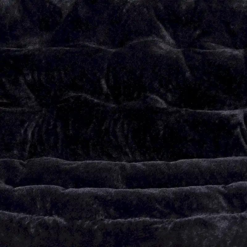 Double Folding Synthetic Fur Saucer Chair with 2 Ottomans