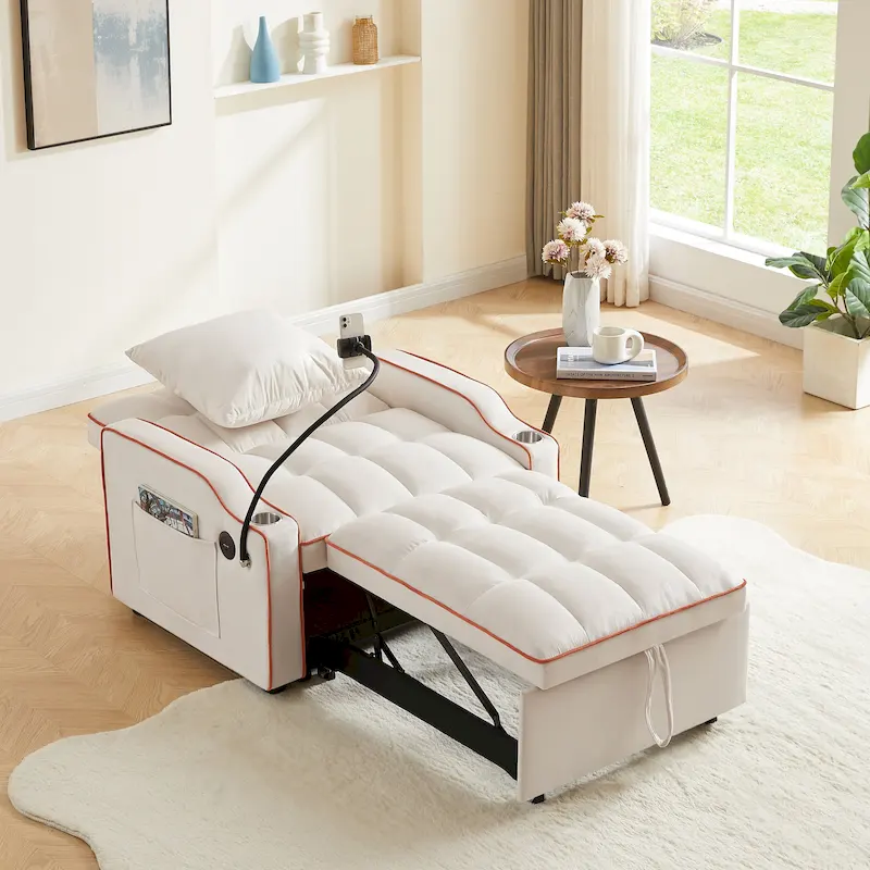 Convertible Sleeper Chair Sofa Bed Adjustable