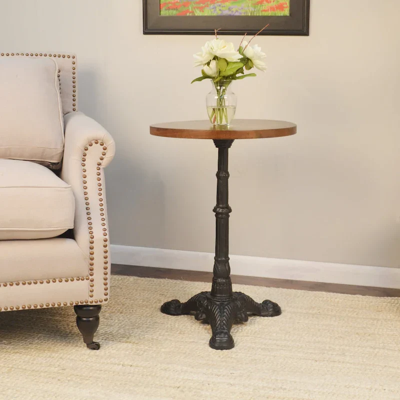 Carolina Living Brera Accent Table - Chestnut/Black