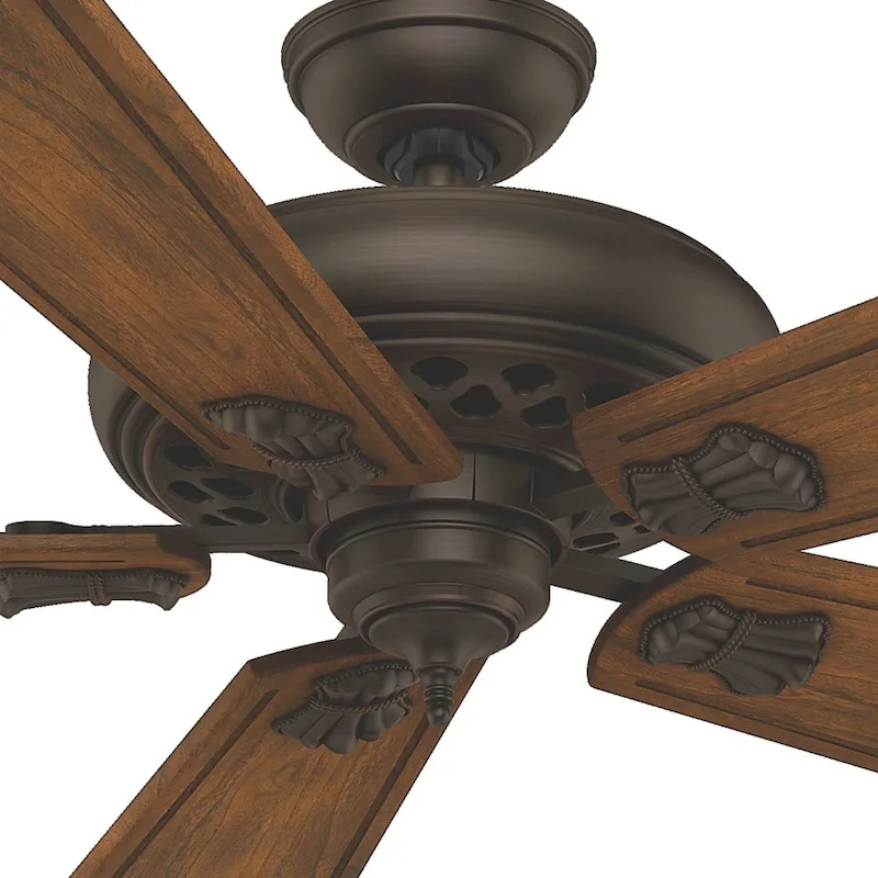 Casablanca 60  Fellini Fan with 5 Walnut Regal Hand-carved Wood Blades