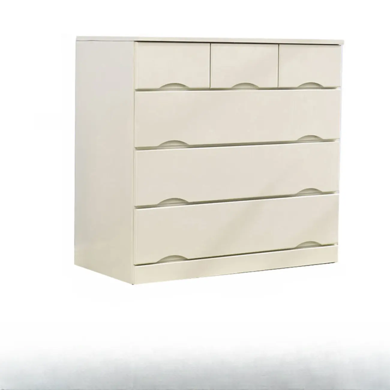 Natural Wood Double Dresser with Lockable Drawer