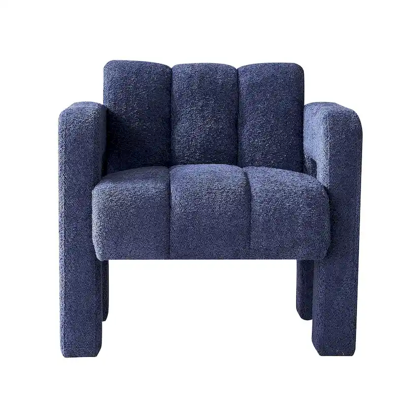 31.10  Wide Boucle Upholstered Accent Chair