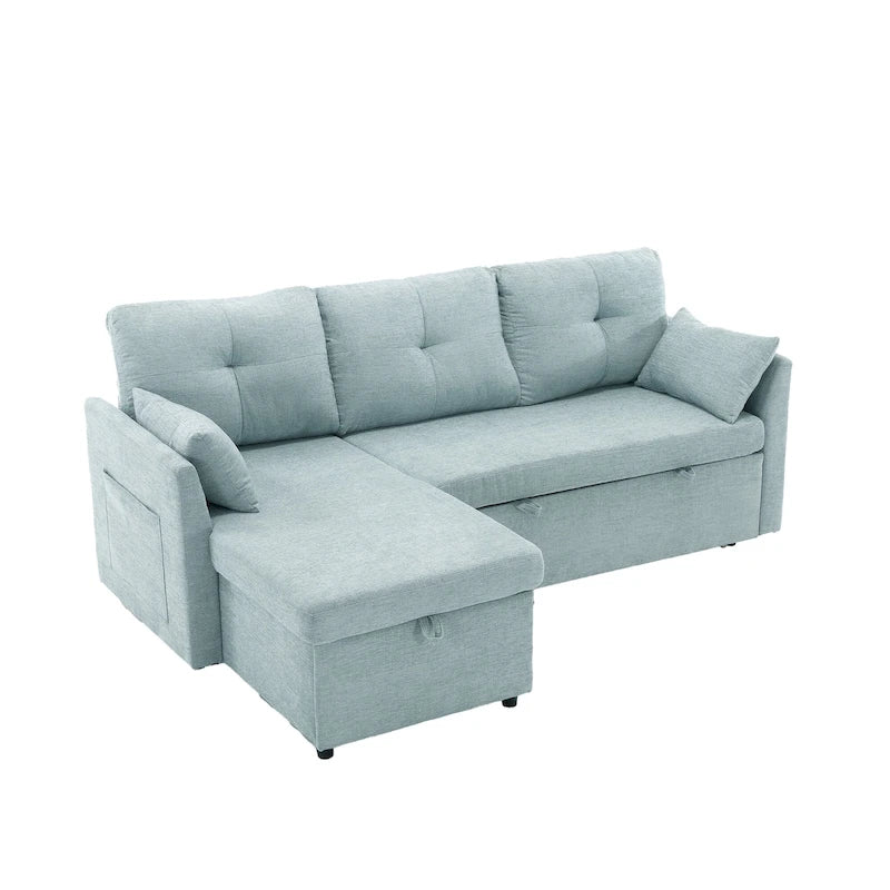 81.1 L-Shaped 3 Seater Sectional Sofa with Reversible Chaise, Storage Seats and Versatile Design