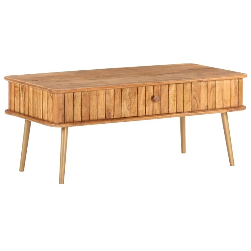 Coffee Table 39.4x19.7x15.7 Solid Acacia Wood